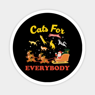 Cats For Everybody - meowy christmas vintage Magnet